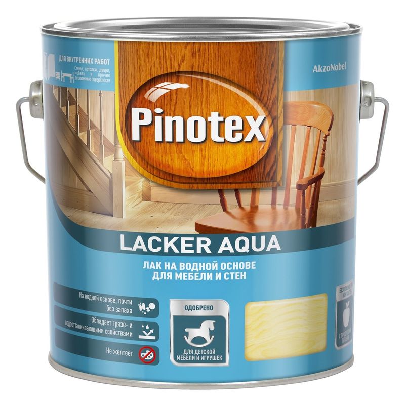 Лак на водной основе Pinotex Lacker Aqua 70 глянцевый, 2,7 л