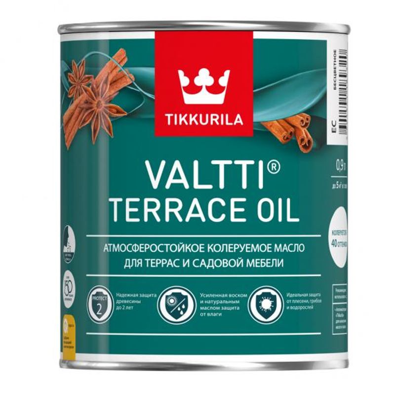 Масло для террас Tikkurila Valtti Terrace Oil база С 0,9 л