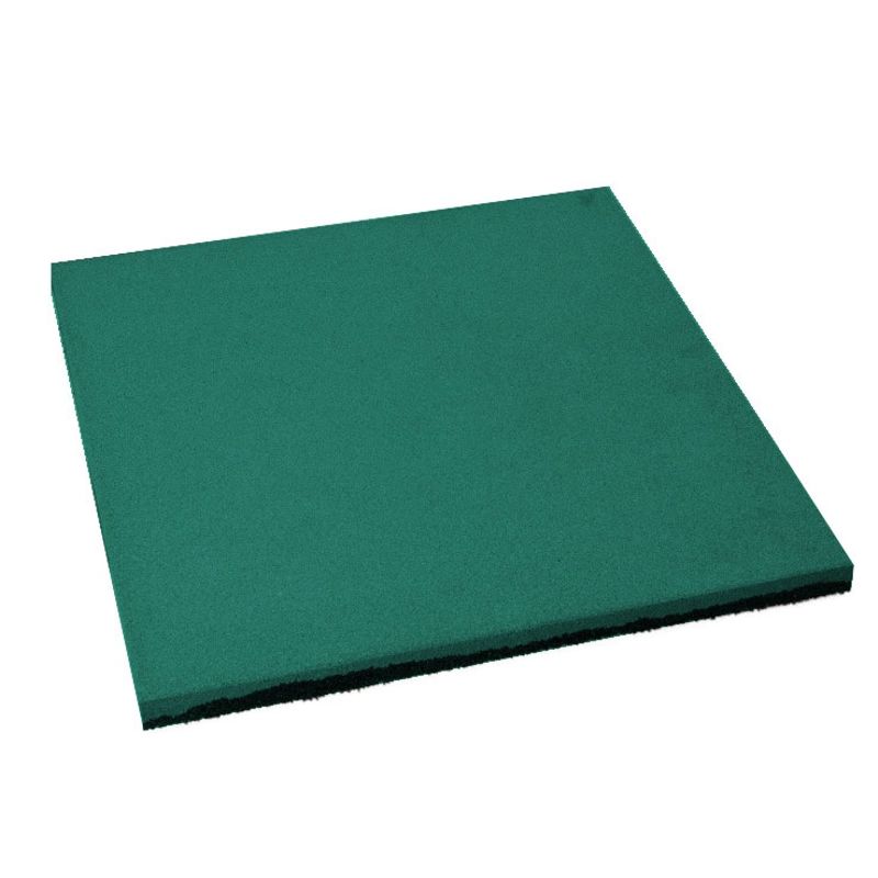Плитка резиновая 500*500мм, 30 мм (с ровным дном) зеленая