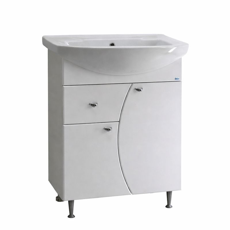 Тумба напольная Lindis Персей 60 с раковиной Уют 600 белый