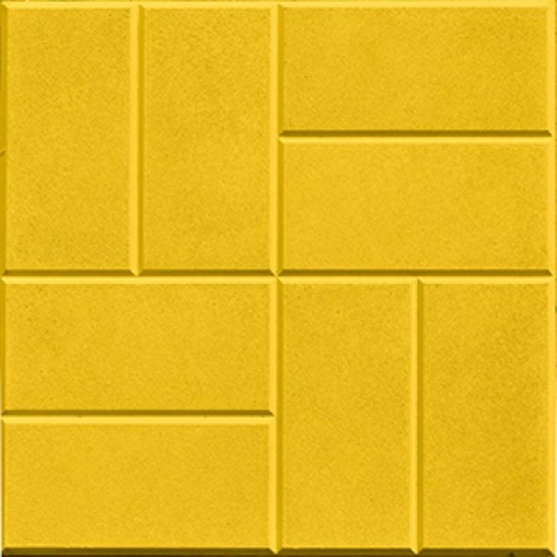 Плитка тротуарная Эко-плит "8 кирпичей" 400*400*50 , желтый