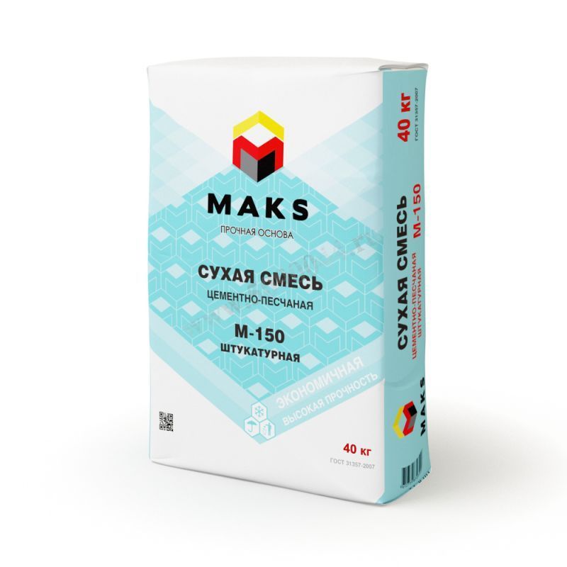 Сухая смесь штукатурная Maks М-150 40 кг