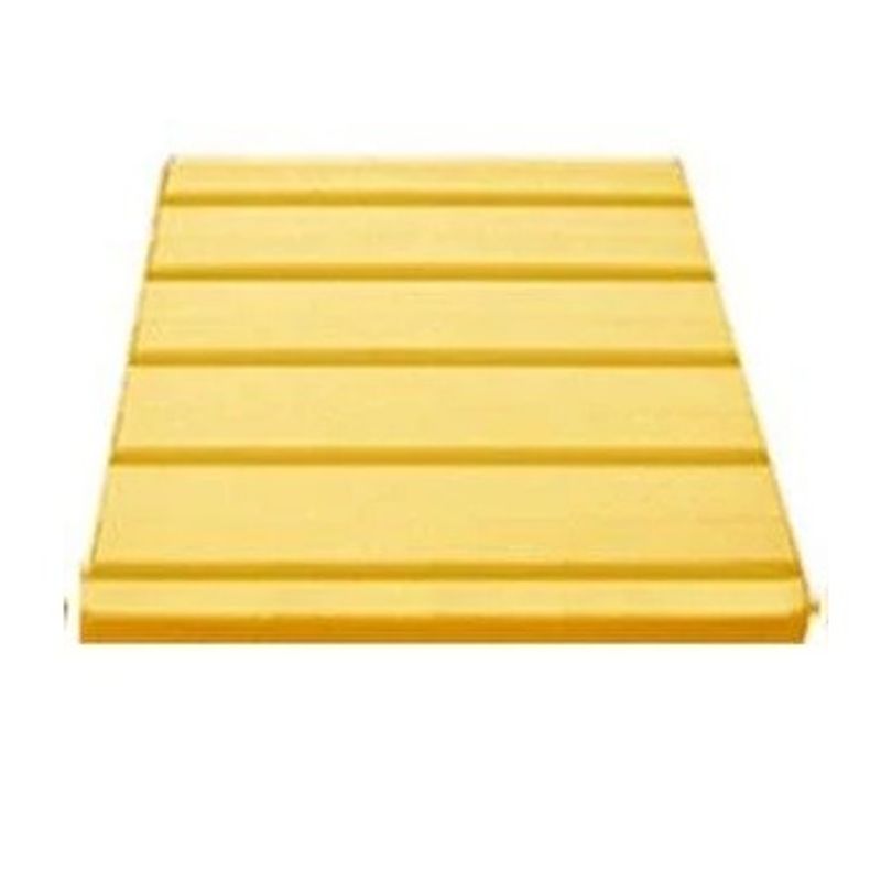 Плитка тактильная с продольными рифами 500х500х50 (желтый)