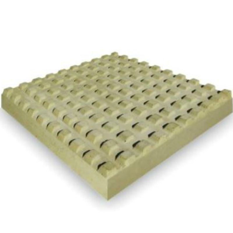 Плитка тактильная квадратный риф, желтая (300х300х50)