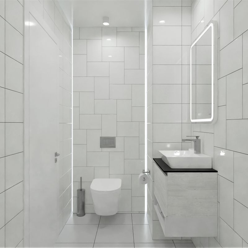Белая плитка в ванной. 7 нескучных примеров