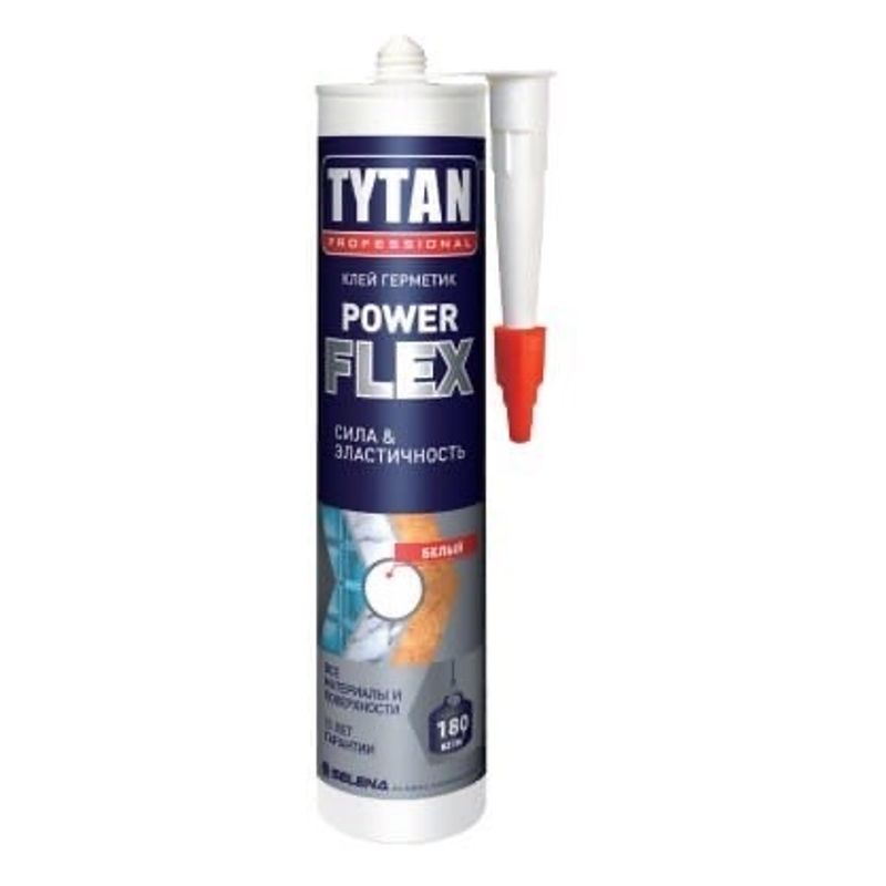 Клей-герметик полимерный Tytan Professional Power FLEX белый 290 мл