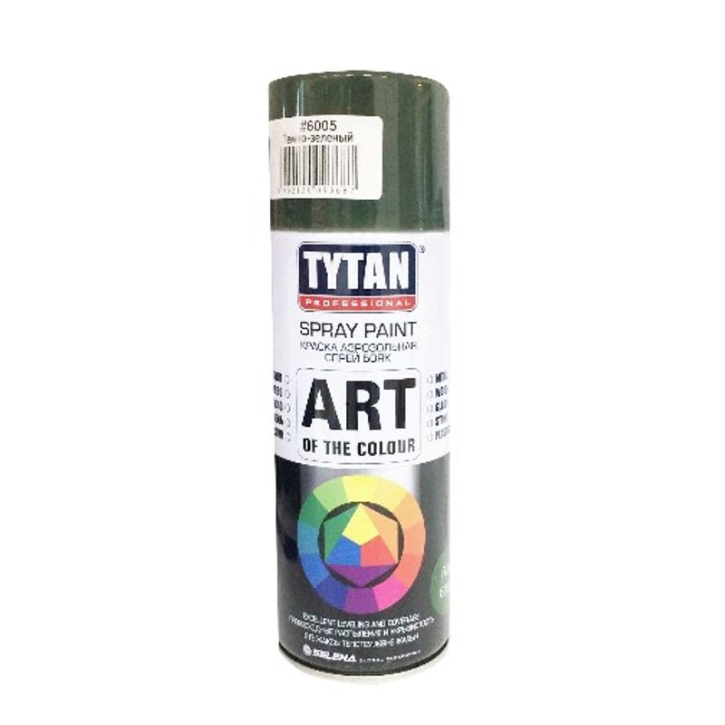 Краска аэрозольная TYTAN PROFESSIONAL ART OF THE COLOUR, RAL6005, темно-зеленая (400мл)