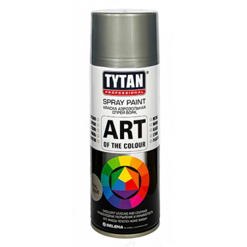Краска аэрозольная TYTAN PROFESSIONAL ART OF THE COLOUR, RAL9006, металлик (400мл)