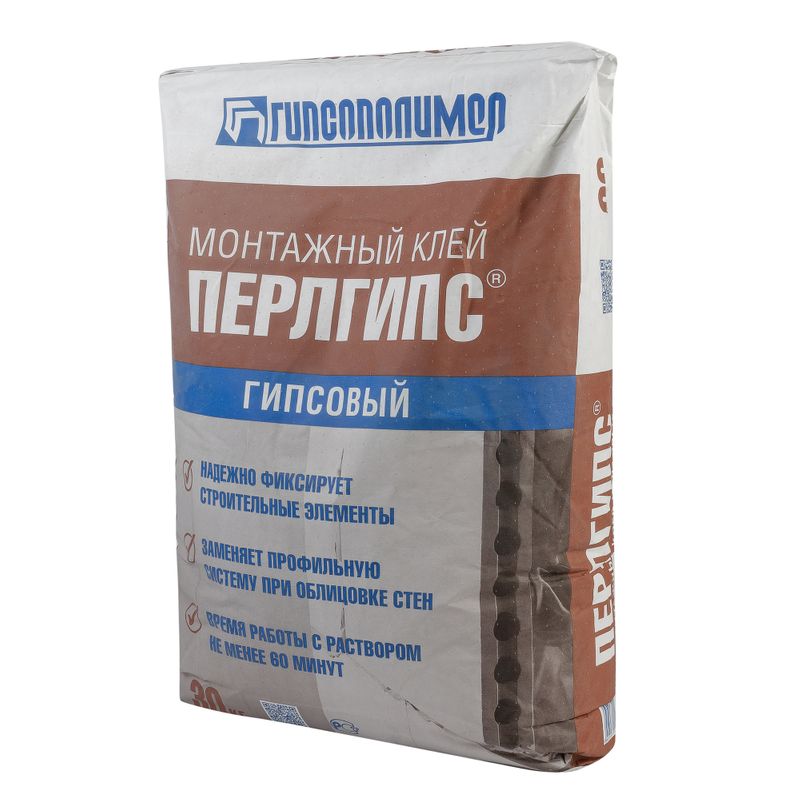 Клей монтажный Гипсополимер Перлгипс 30кг
