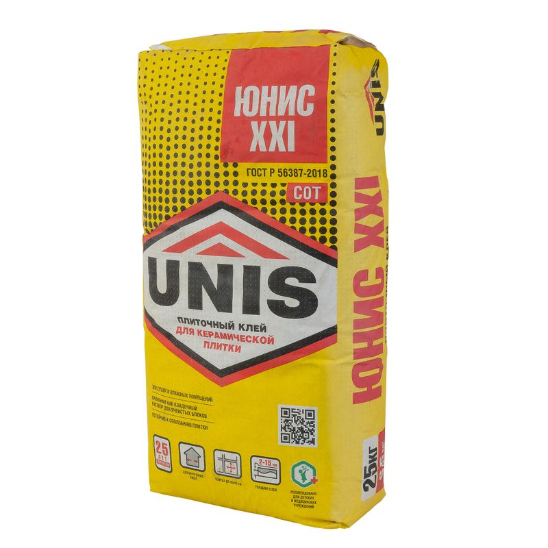 Клей для плитки Unis XXI C0, 25 кг