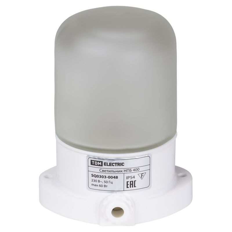 Светильник НПБ400 для сауны настенно-потолочный белый IP54 60 ВтTDM