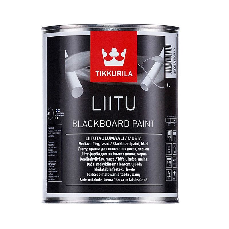 Краска для школьных досок Tikkurila Liitu матовая черная 1 л
