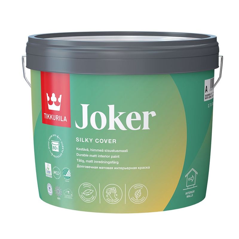 Краска гипоаллергенная Tikkurila Joker матовая база C 2,7 л