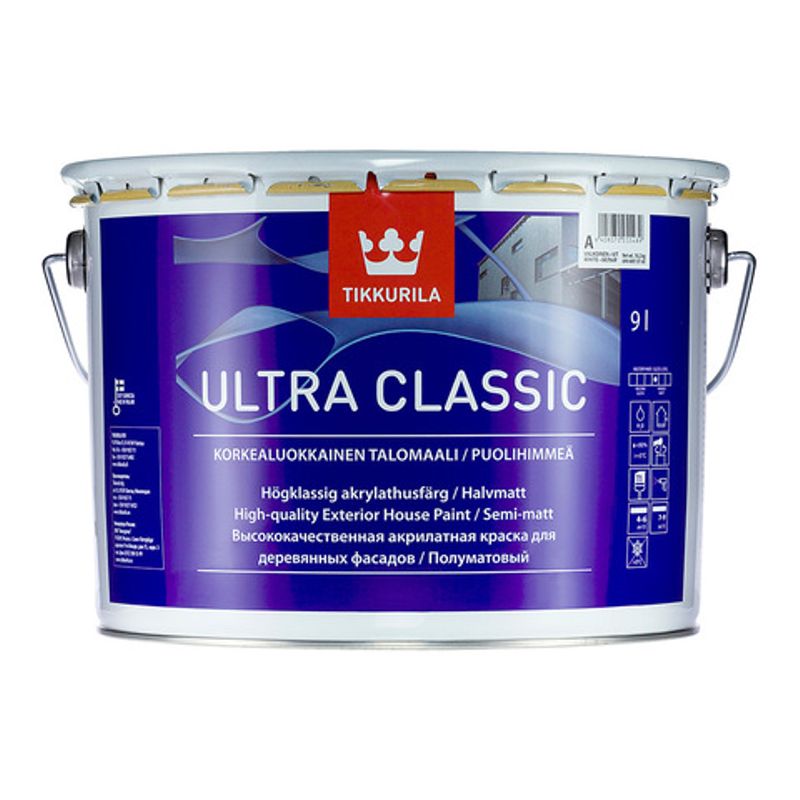 Краска Tikkurila Ultra Classic фасадная для дерева база А 2.7л