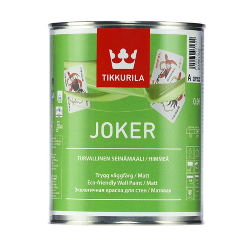Краска Тиккурила Joker интерьерная гипоаллергенная мат., 0,9л
