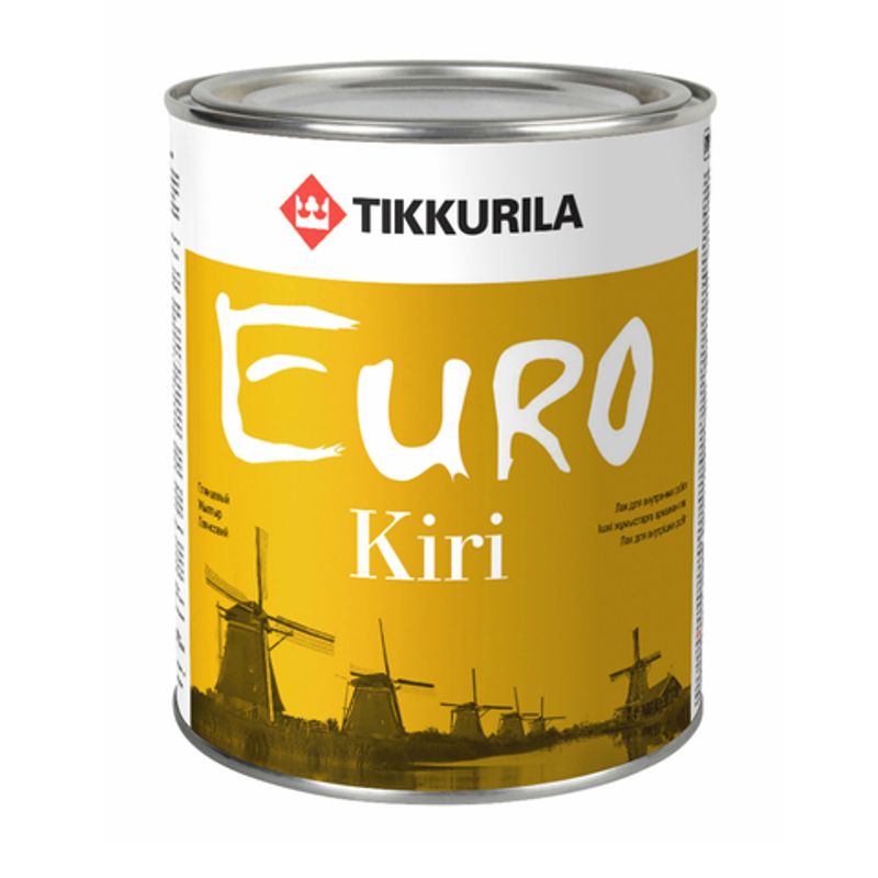 Лак паркетный алкид. Tikkurila Euro Kiri EP полуматовый, 2,7л