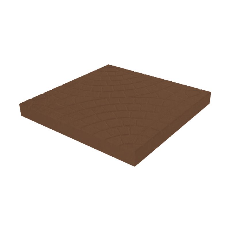 Плитка тротуарная Колодец коричневая 300х300х30 мм