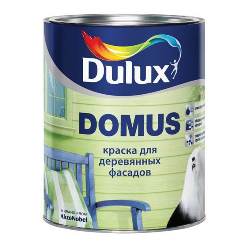Краска Dulux Domus для деревянных фасадов база BC 9.4л