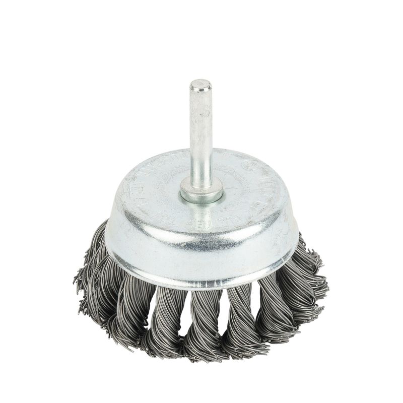 Щетка чашечная 75 мм для дрели, проволока сталь крученая Yoko