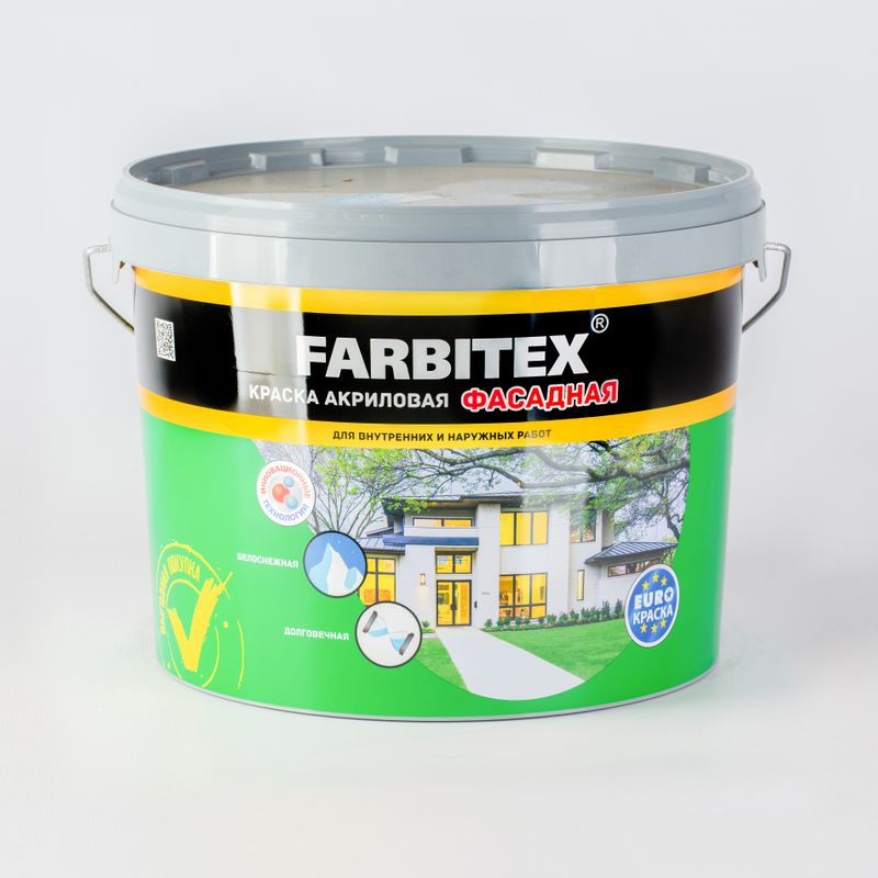 Краска фасадная FARBITEX база А 13 кг