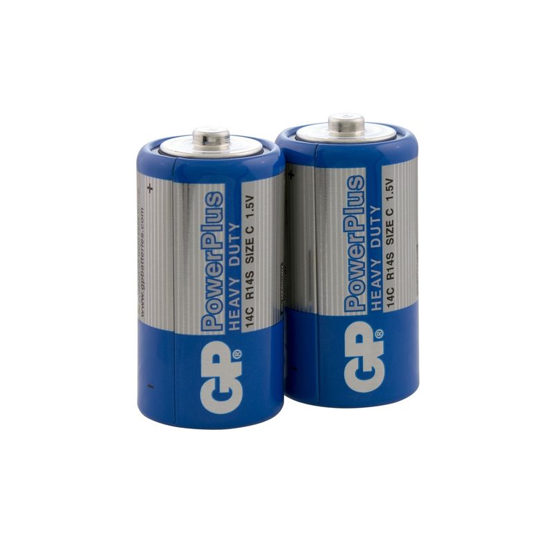 Батарейки солевые GP PowerPlus 14G типоразмера C - 2 шт. в пленке