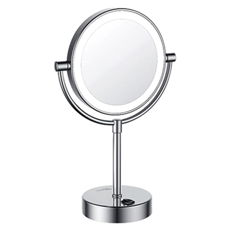 Зеркало косметическое WasserKraft K-1005 двухстороннее с подсветкой и увеличением