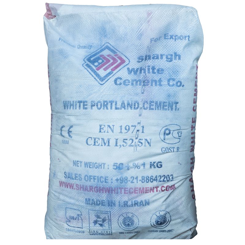 Цемент ЦЕМ I 52,5Н (ПЦБ 1-500 Д0), белый, 50 кг (Иран)