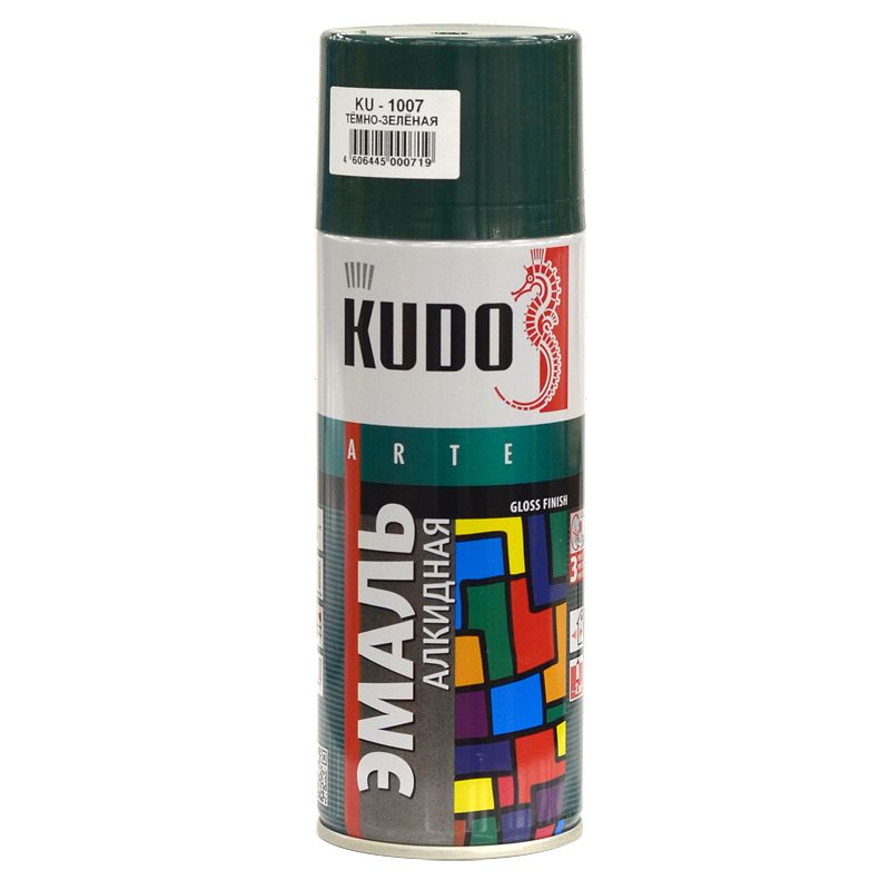 Эмаль аэрозольная Kudo темно-зеленая (1007) 0,52л