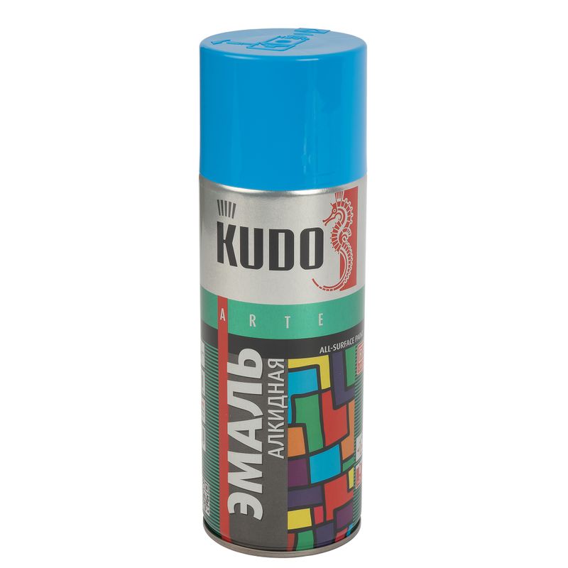 Эмаль аэрозольная Kudo голубая (RAL 5012) глянцевая 0,52л