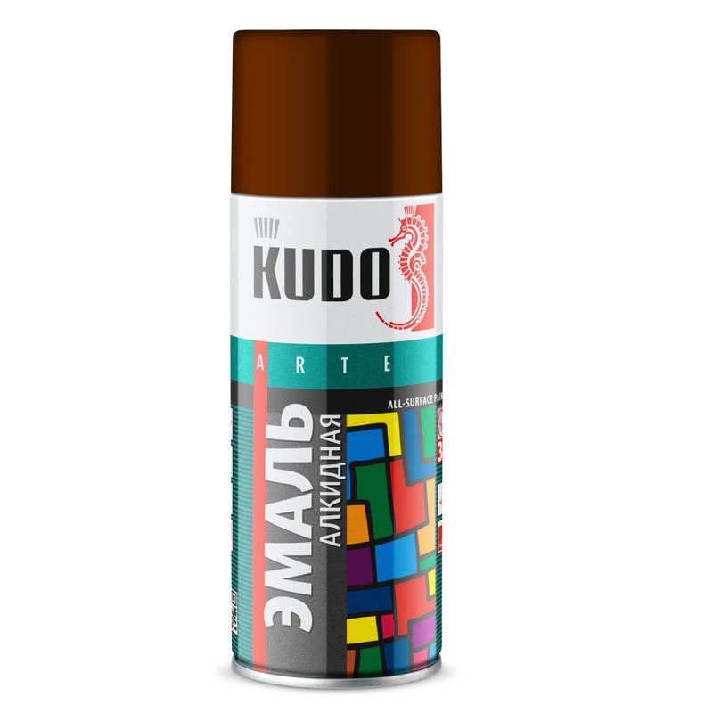 Эмаль аэрозольная Kudo коричневая (1012) 0,52л