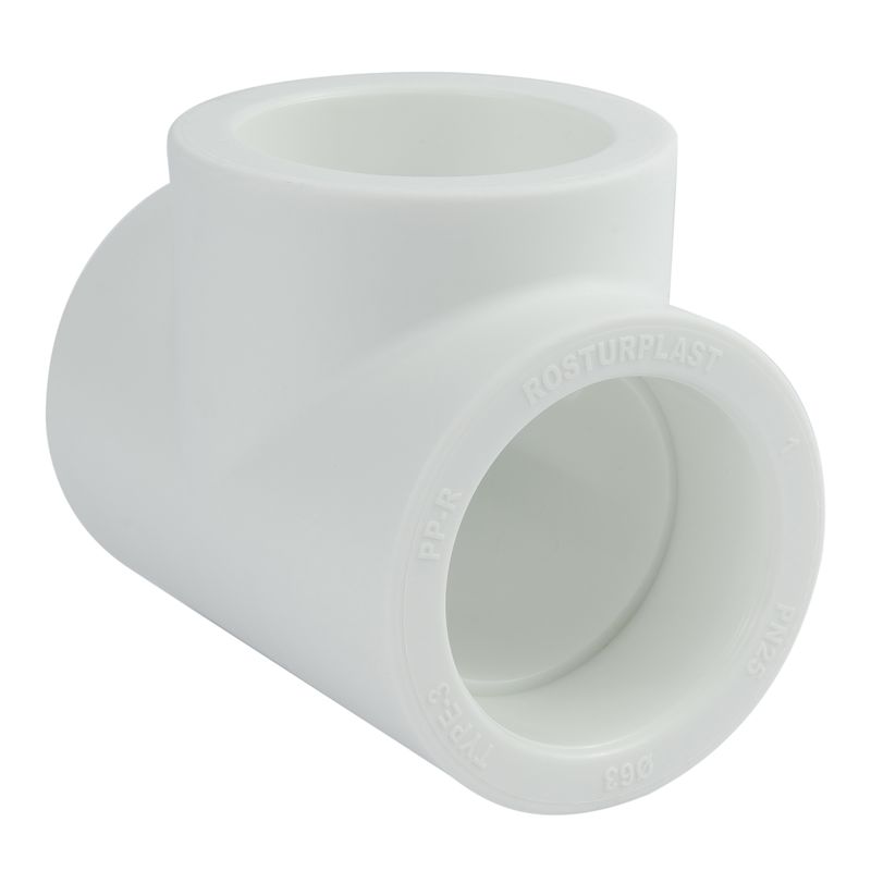 Тройник полипропиленовый 63мм соединительный RTP