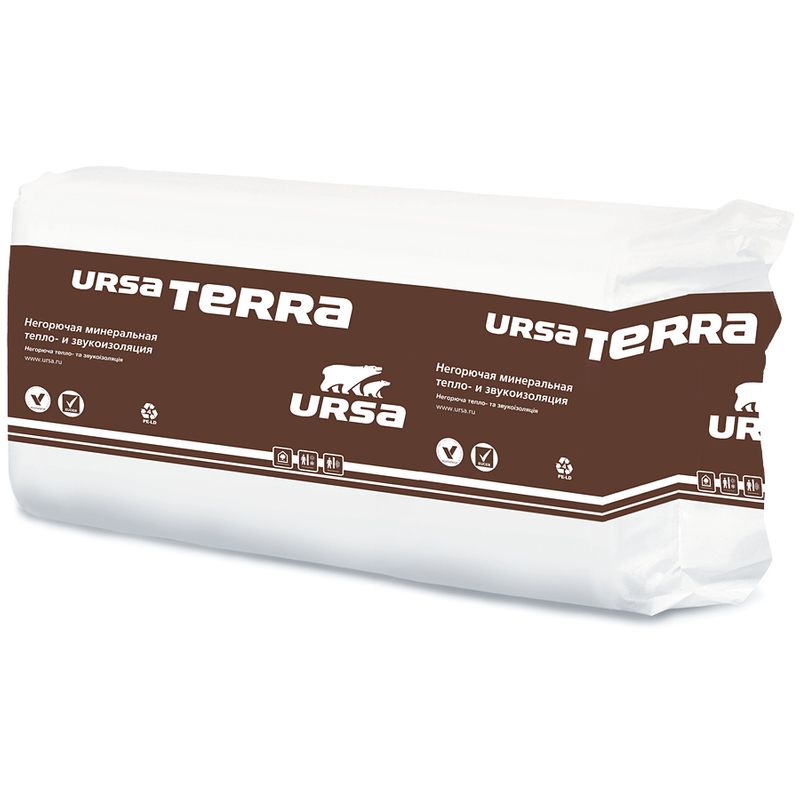 Утеплитель URSA TERRA 37 PN 34λ (1250х610х100мм) 10 шт/уп