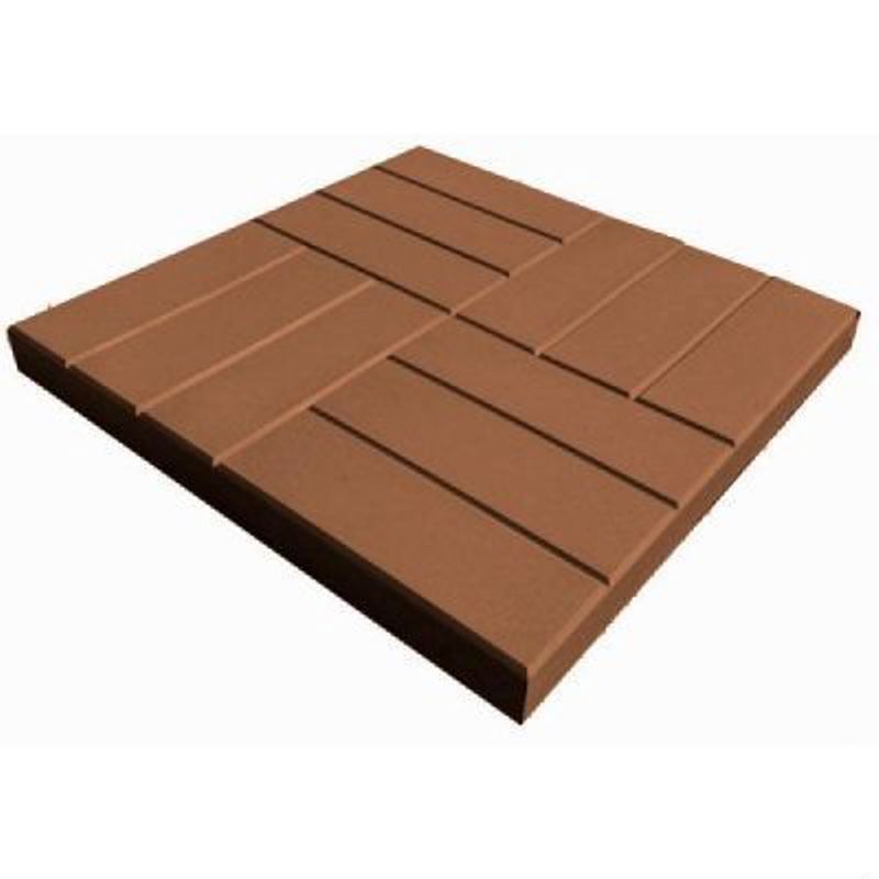 Плитка тротуарная 12 кирпичей (500х500х50) коричневая