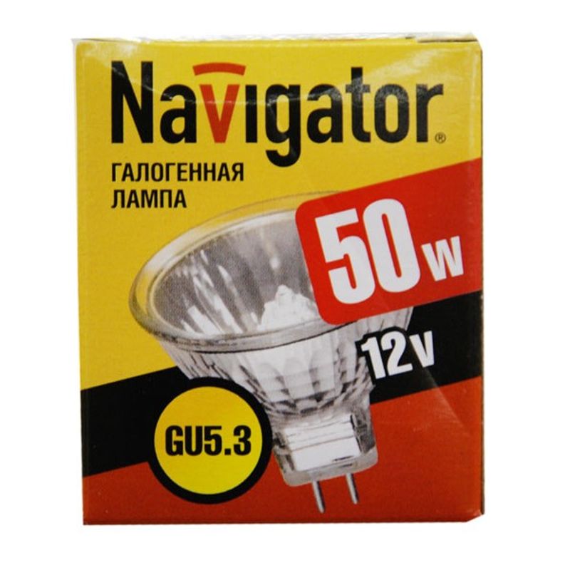 Лампа галогенная 50Вт GU5.3 12V NAVIGATOR