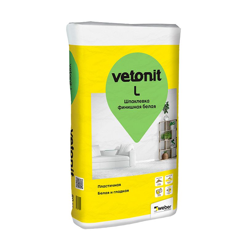 Шпаклевка полимерная финишная Vetonit L, 20 кг