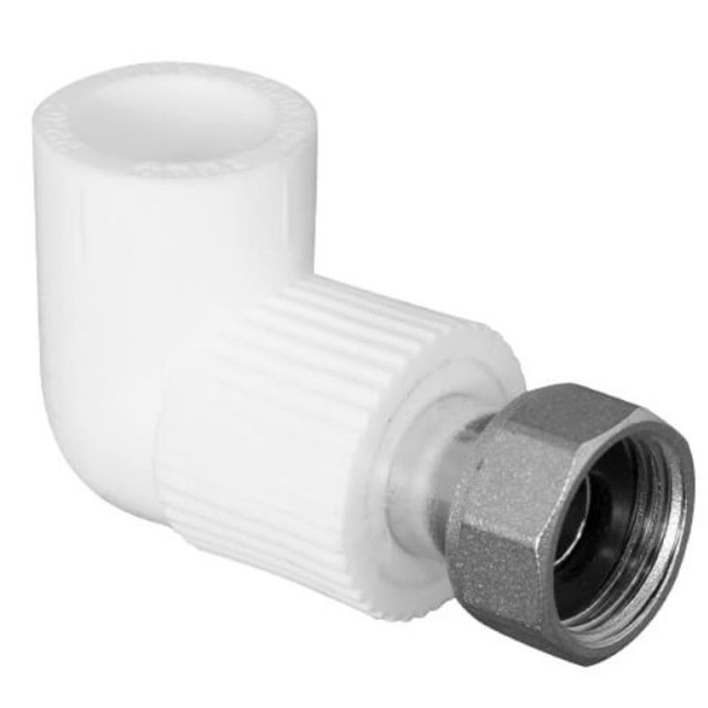 Угольник ПП комбинированный с накидной гайкой 20x1/2\" ВР TEBO ...