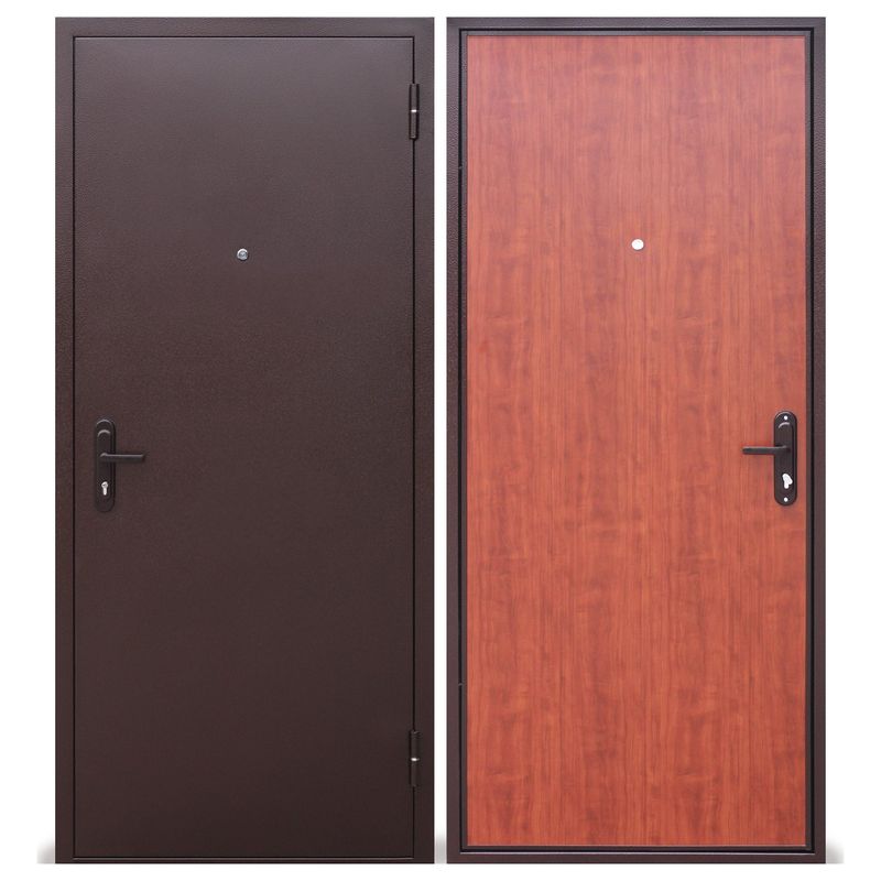 Дверь входная металлическая Ferroni стройгост медный антик/рустикальный дуб 860 мм левая