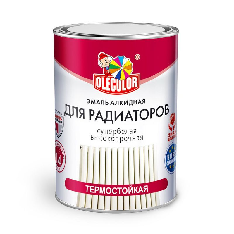 Эмаль алкидная для радиаторов Olecolor белый 0,9 кг