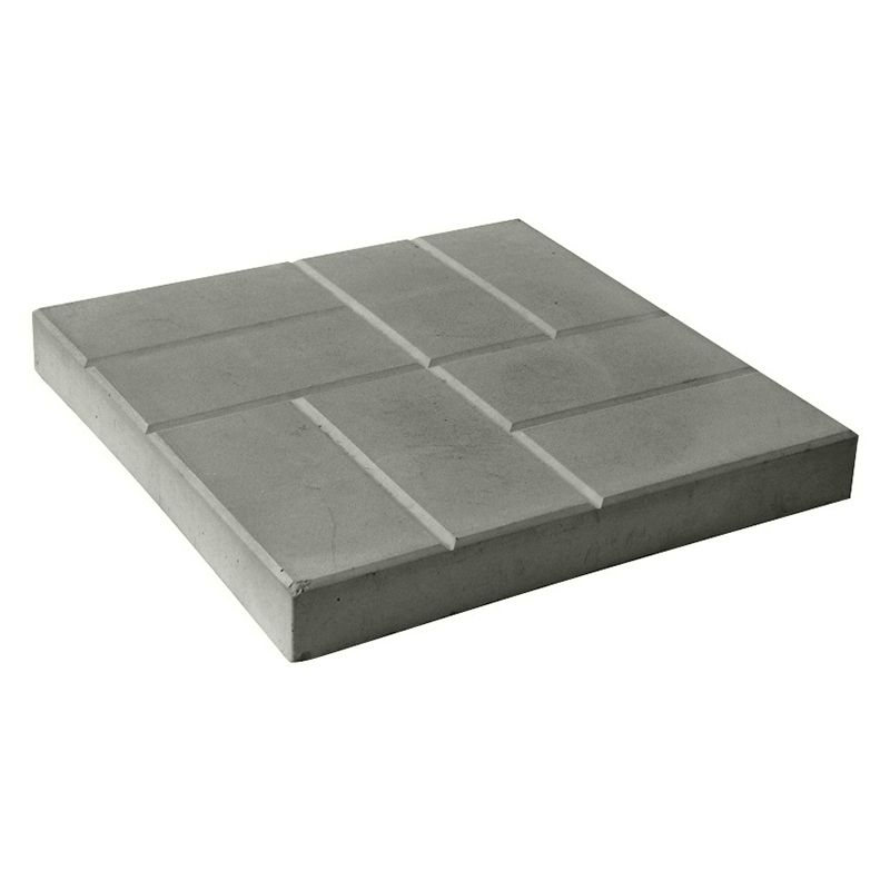 Плитка тротуарная Эко-плит "8 кирпичей" 400*400*50 , серый