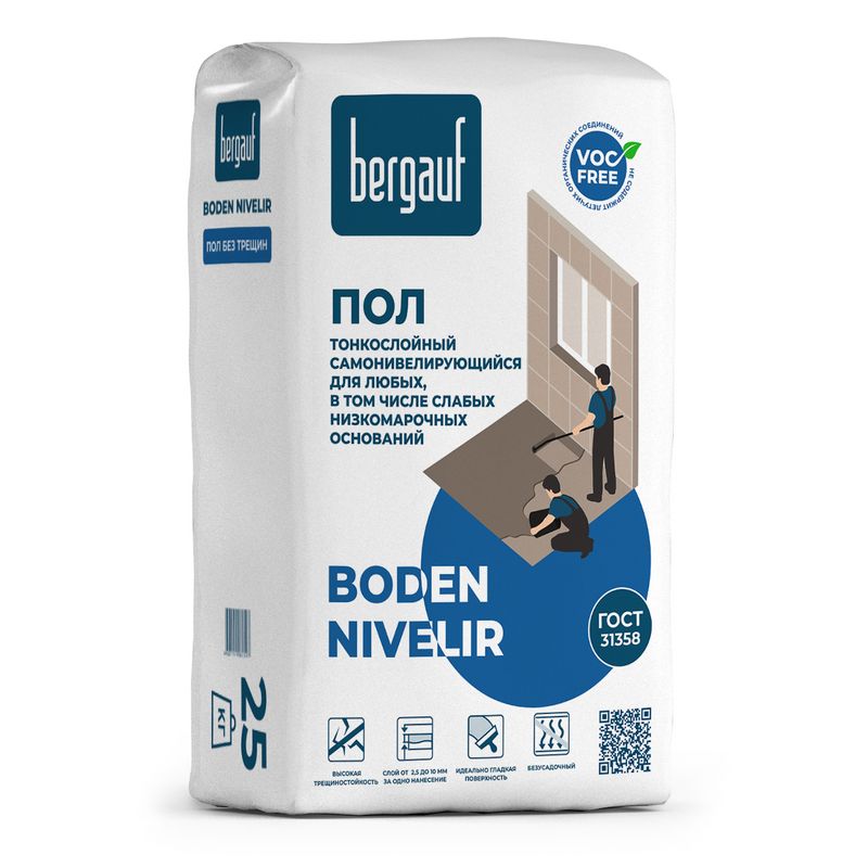 Ровнитель цементный Bergauf Boden Nivelir 25 кг