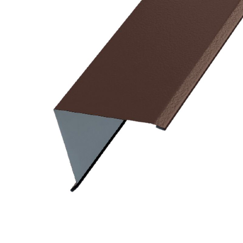 Планка торцевая 95х120х2000 (NormanMP-8017-01-0,5 мм) коричневый шоколад