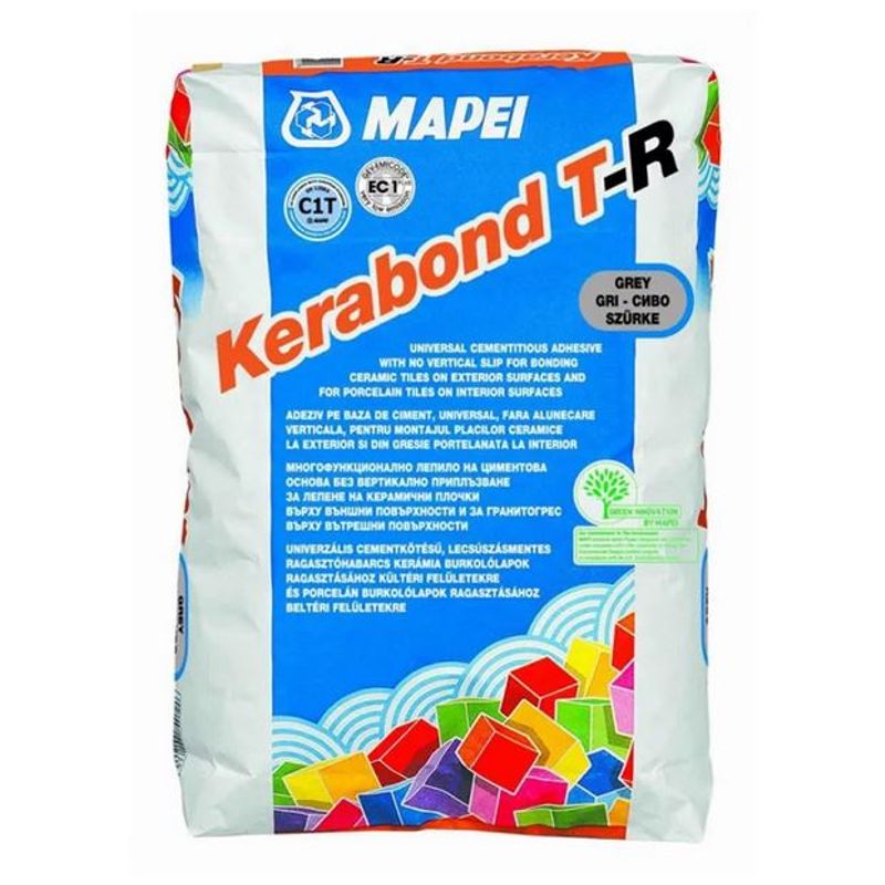 Клей для плитки Mapei Kerabond T-R серый, 25 кг