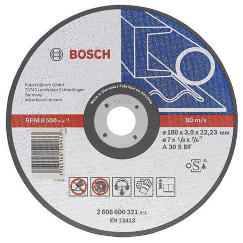 Круг по металлу отрезной 180х3,0х22,23 мм Bosch