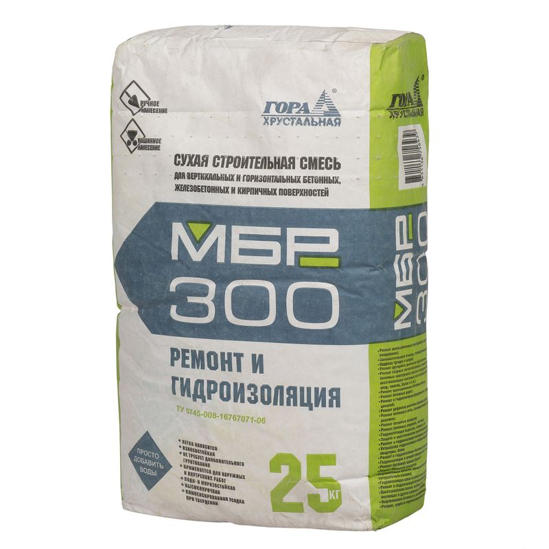 Ремонтная смесь для бетона Гора Хрустальная МБР-300, 25 кг