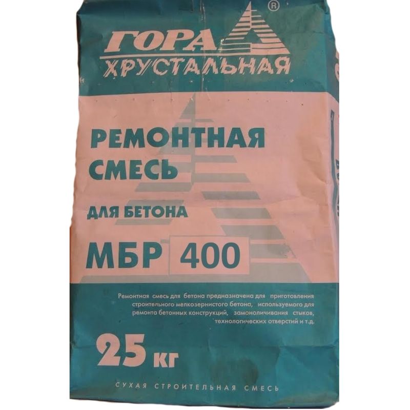 Ремонтная смесь для бетона Гора Хрустальная МБР-400, 25 кг