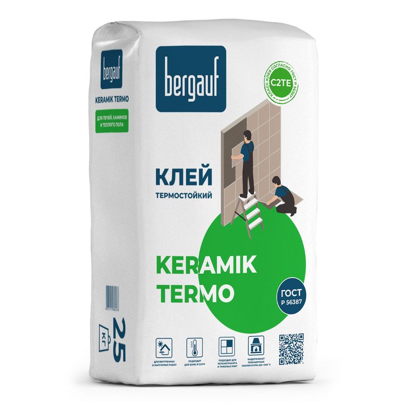 Клей для плитки Bergauf Keramik Termo, 25 кг