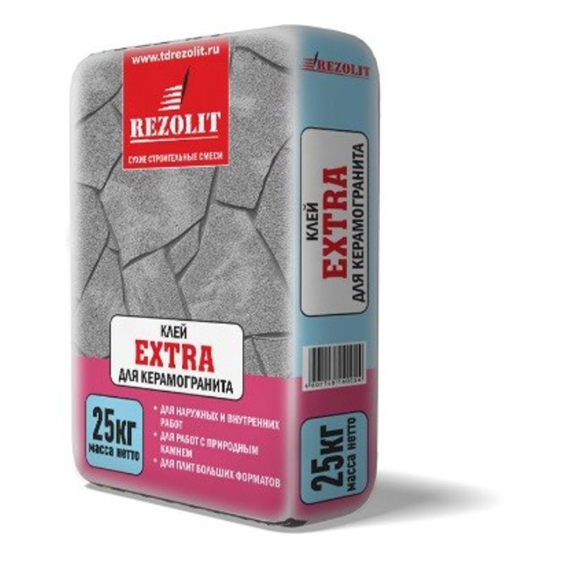Клей для плитки Rezolit Extra усиленный, 25 кг