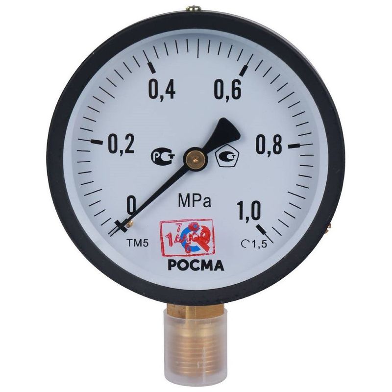 Манометр радиальный 10 бар 1/2" ТМ-510Р Росма