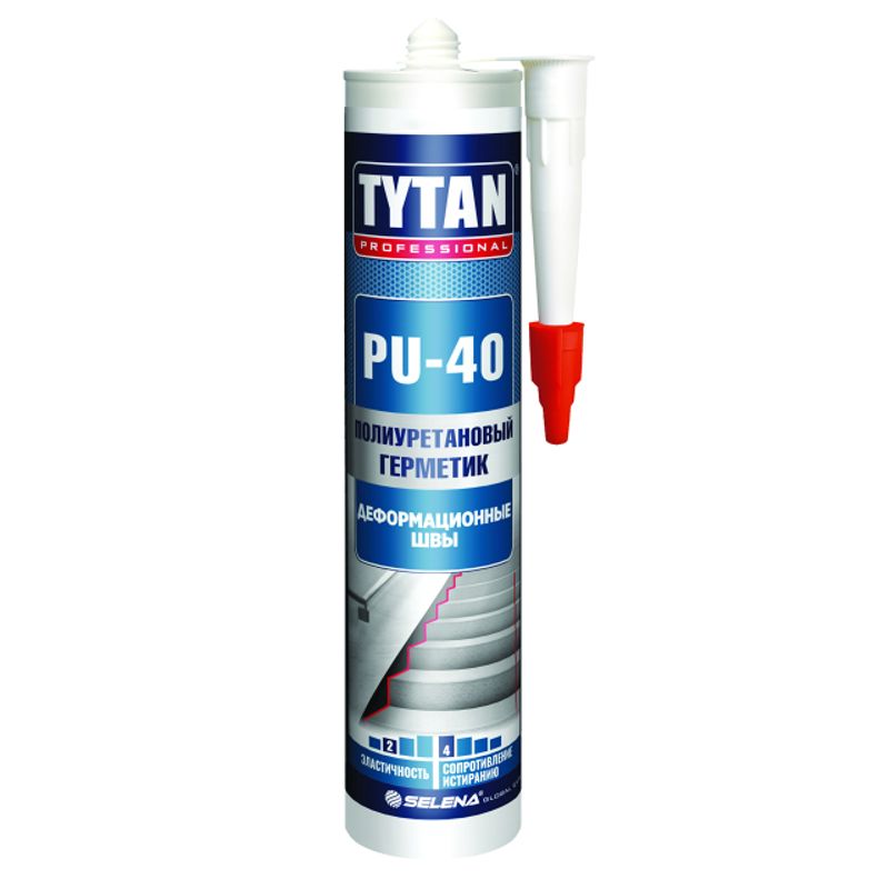 Герметик полиуретановый серый PU 40 Tytan Professional 310 мл