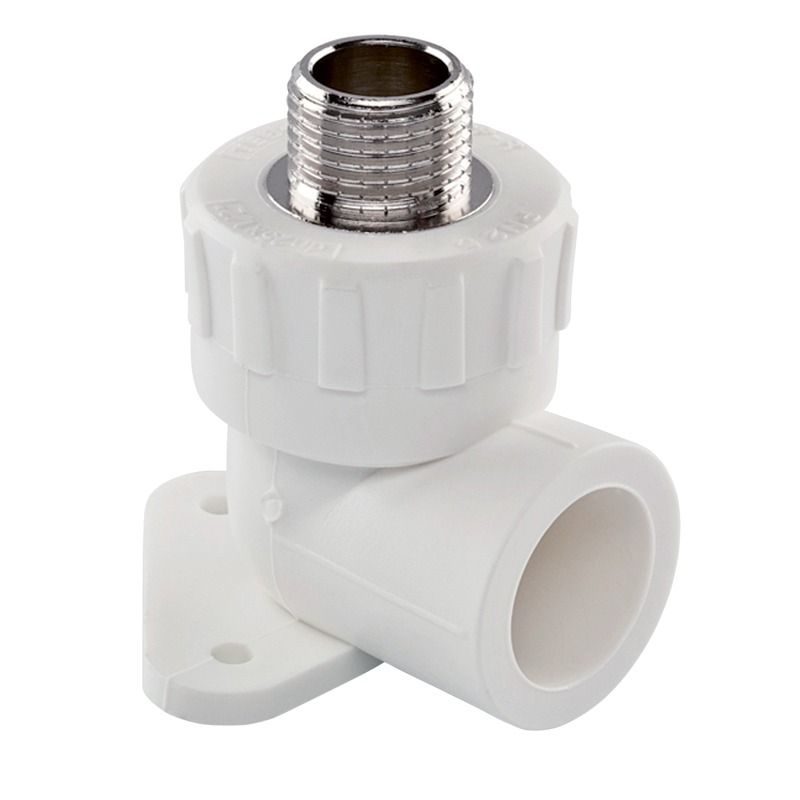 Угольник полипропиленовый 20х1/2" НР с креплением RTP